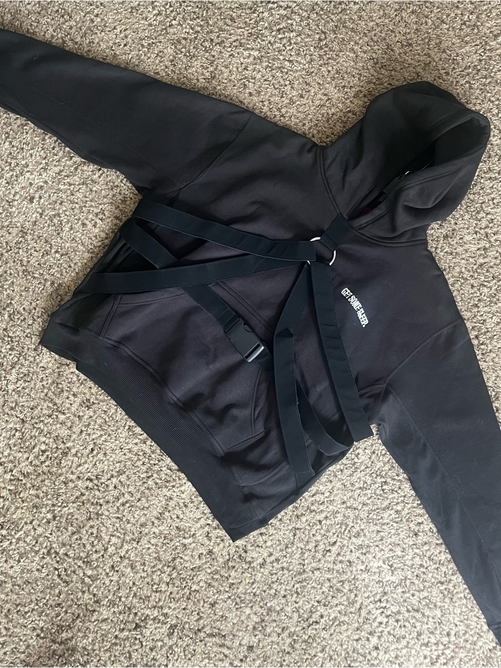 GGS Men's Black bondage Hoodie